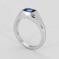 0.80 Ct. Blue Sapphire Ring, Silver 2