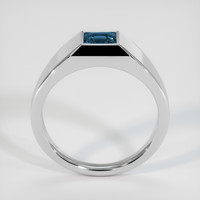 1.06 Ct. Greenish Blue Sapphire Ring, 10K White Gold 3