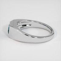 1.06 Ct. Greenish Blue Sapphire Ring, 10K White Gold 4