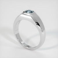 0.86 Ct. Bluish Grey Sapphire Ring, 10K White Gold 2