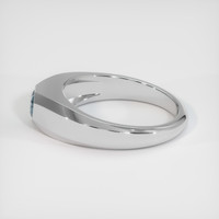 0.86 Ct. Bluish Grey Sapphire Ring, 10K White Gold 4