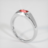 1.13 Ct. Padparadscha Sapphire Ring, 14K White Gold 2