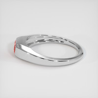 1.13 Ct. Padparadscha Sapphire Ring, 14K White Gold 4