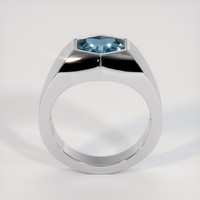 2.63 Ct. Greenish Blue Sapphire Ring, 14K White Gold 3