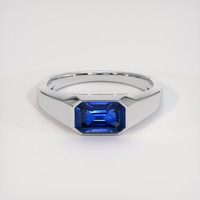 2.54 Ct. Blue Sapphire Ring, 14K White Gold 1