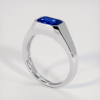 2.54 Ct. Blue Sapphire Ring, 14K White Gold 2