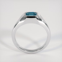 0.83 Ct. Greenish Blue Sapphire Ring, 14K White Gold 3