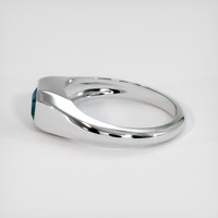 0.83 Ct. Greenish Blue Sapphire Ring, 14K White Gold 4