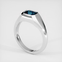 0.93 Ct. Bi Color Sapphire Ring, 14K White Gold 2
