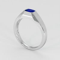 0.63 Ct. Blue Sapphire Ring, 14K White Gold 2