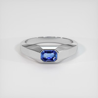 0.92 Ct. Sapphire Ring, 14K White Gold 1