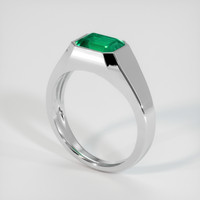 1.55 Ct. Emerald Ring, 18K White Gold 2