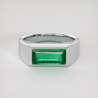 2.66 Ct. Emerald Ring, 18K White Gold 1