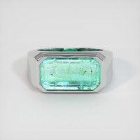 6.89 Ct. Emerald Ring, 18K White Gold 1