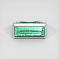 4.22 Ct. Emerald Ring, 18K White Gold 1