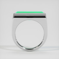4.22 Ct. Emerald Ring, 18K White Gold 3