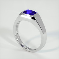 2.32 Ct. Blue Sapphire Ring, 18K White Gold 2