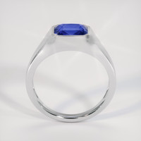 3.10 Ct. Blue Sapphire Ring, 18K White Gold 3