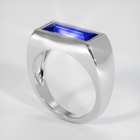 2.25 Ct. Blue Sapphire Ring, 18K White Gold 2