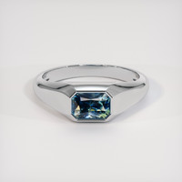 0.93 Ct. Bi Color Sapphire Ring, 18K White Gold 1