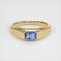 0.95 Ct. Blue Sapphire Ring, 10K Yellow Gold 1