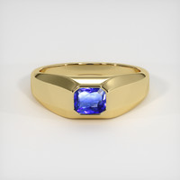 1.04 Ct. Blue Sapphire Ring, 10K Yellow Gold 1