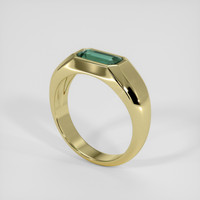 1.06 Ct. Bluish Green Sapphire Ring, 10K Yellow Gold 2