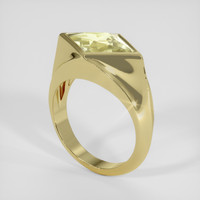 3.20 Ct. Yellowish Green Sapphire Ring, 10K Yellow Gold 2