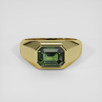 2.59 Ct. Green Zircon Ring, 14K Yellow Gold 1