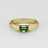 1.20 Ct. Yellowish Green Sapphire Ring, 14K Yellow Gold 1