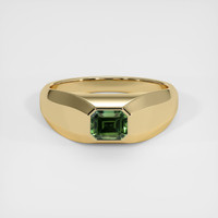 0.67 Ct. Green Sapphire Ring, 14K Yellow Gold 1