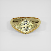 3.20 Ct. Yellowish Green Sapphire Ring, 14K Yellow Gold 1