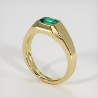 1.01 Ct. Emerald Ring, 18K Yellow Gold 2