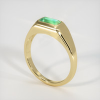 0.81 Ct. Emerald Ring, 18K Yellow Gold 2