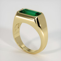4.93 Ct. Emerald Ring, 18K Yellow Gold 2