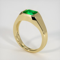 1.01 Ct. Emerald Ring, 18K Yellow Gold 2