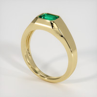 0.94 Ct. Emerald Ring, 18K Yellow Gold 2