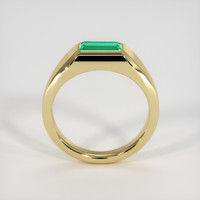 0.97 Ct. Emerald Ring, 18K Yellow Gold 3