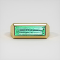 4.22 Ct. Emerald Ring, 18K Yellow Gold 1