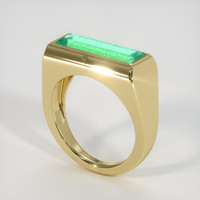 4.22 Ct. Emerald Ring, 18K Yellow Gold 2