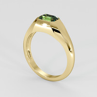 1.20 Ct. Yellowish Green Sapphire Ring, 18K Yellow Gold 2
