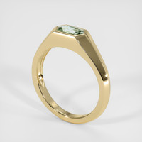 0.59 Ct. Sapphire Ring, 18K Yellow Gold 2