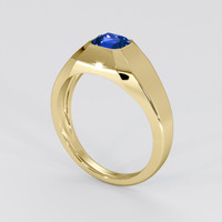 1.33 Ct. Blue Sapphire Ring, 18K Yellow Gold 2