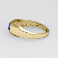 1.33 Ct. Blue Sapphire Ring, 18K Yellow Gold 4