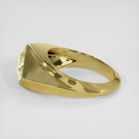 3.20 Ct. Yellowish Green Sapphire Ring, 18K Yellow Gold 4