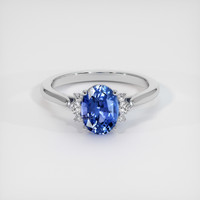1.98 Ct. Blue Sapphire Ring, Platinum 950 1