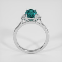2.45 Ct. Bluish Green Topaz Ring, Platinum 950 3