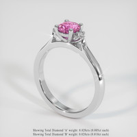 0.56 Ct. Sapphire Ring, Platinum 950 2