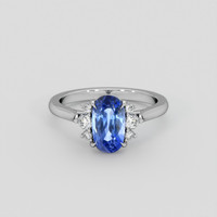 2.73 Ct. Blue Sapphire Ring, Platinum 950 1