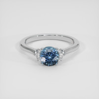 1.18 Ct. Blue Sapphire Ring, Platinum 950 1